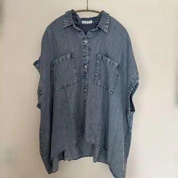 새상품급 시니컬 텐셀 데님 셔츠 반팔