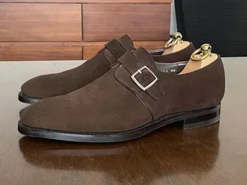 사니야마초 쇼노스케 스웨이드 다크 브라운 싱글몽크 7 25cm