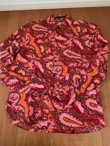 Attachment 페이즐리 무늬 긴팔 셔츠 사이즈 2