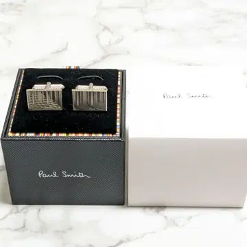 폴스미스 실버 스트라이프 패턴 커프스 상자