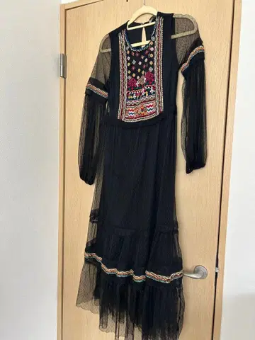 ZARA 원피스 보헤미안 비즈 자수