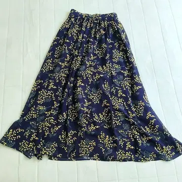 SLOBE IENA 슬로브 이에나 플레어 롱 스커트 네이비 미모사