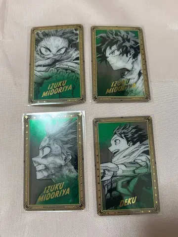 히로아카 전시회 원화전 금박 클리어 카드 미도리야 이즈쿠 4종 컴플리트