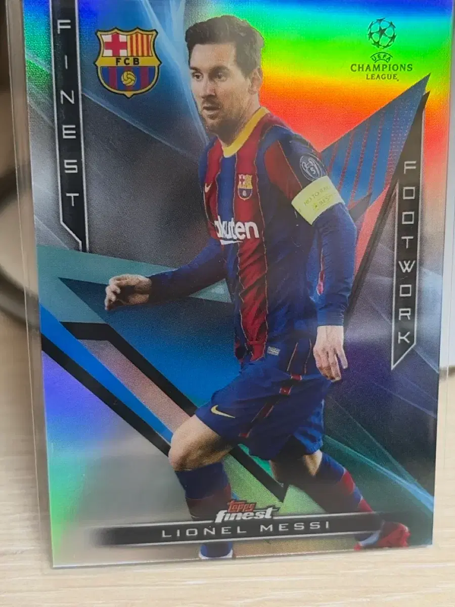 메시 파이니스트 풋워크 인서트 topps 축구카드
