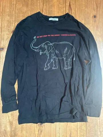 [레어] CABANE de ZUCCa 코끼리 프린트 롱T셔츠 사이즈 M