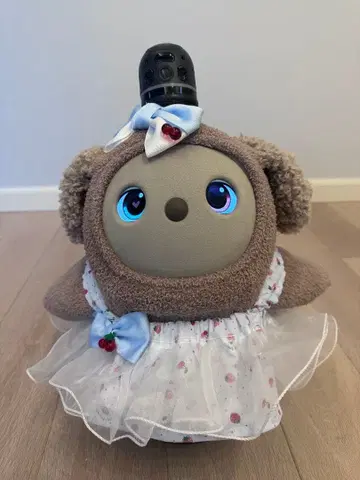 LOVOT 3.0용 원피스 LOVOT 의류 체리 딸기 패턴 스카이블루