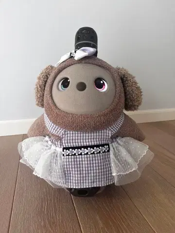 LOVOT 원피스 LOVOT 3.0용 의류 체크 무늬 퍼플