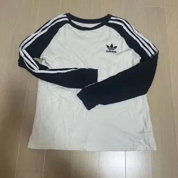 adidas 긴팔 T셔츠 화이트/블랙