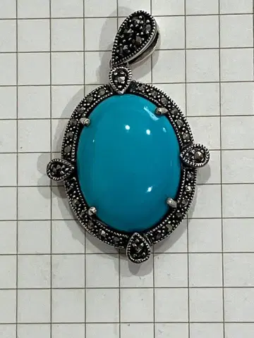 터콰이즈 마카사이트 펜던트 탑 실버925