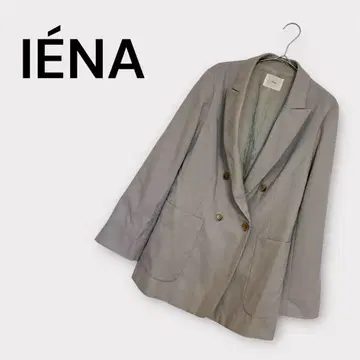 IENA 이예나 그레이 더블 브레스트 테일러드 자켓 38 일본제