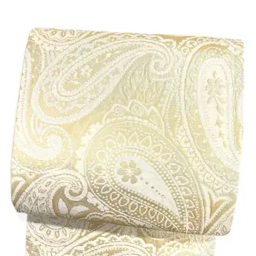 미착용 후쿠로 오비 꽃 무늬 페이즐리 당화 금실 기모노 042b p