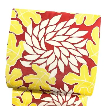 후쿠로 오비 시오제 전통 대국 국화 꽃 무늬 기모노 042b p