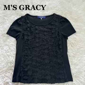 택 포함 새상품 엠즈 그레이시 플라워 모티브 반팔 티셔츠 일본제 40