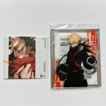 히로아카 바쿠고 카츠키 트레이딩 아크릴 카드 보드게임 특전 코스터