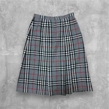 00 s 빈티지 빨간색 체크 플리츠 아카이브 그런지 y2k