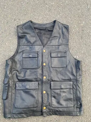 y2k Lamb Leather gimmick vest