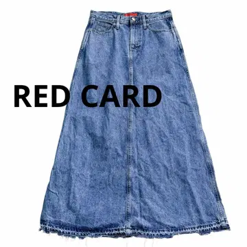 RED CARD 레드카드 A라인 데님 롱 스커트 M