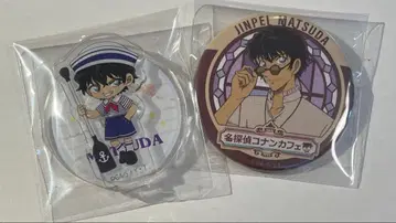 명탐정 코난 코난 카페 마츠다 진페이 아크릴 스탠드 마린 캔뱃지 레트로