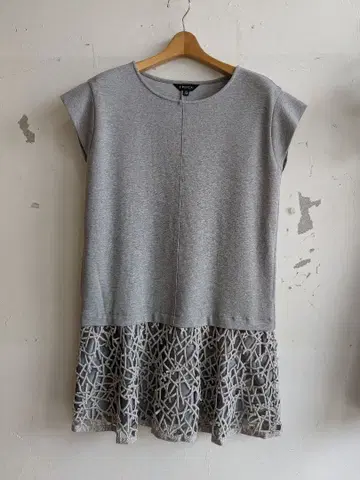 빅 사이즈 EPoca 그레이 반팔 튜닉 48