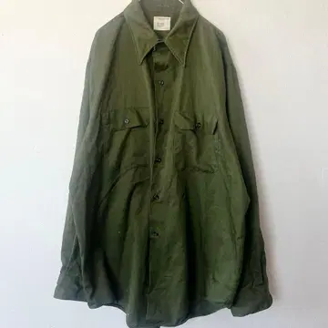 80s 미군 [ L ] OG-507 유틸리티 밀리터리 셔츠 빈티지