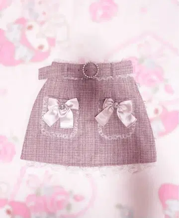 Ank Rouge 라메 트위드 도리 리본 SK