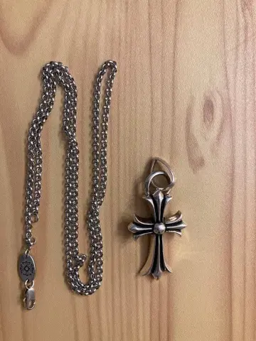 타이니 하트 크로스 목걸이 실버925 각인