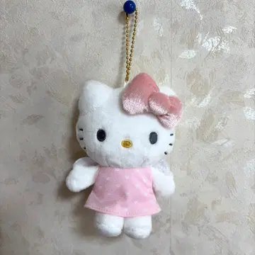 헬로키티 기념일 마스코트 키링 엔젤 봉제 인형 핑크