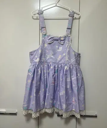 Angelic Pretty 보라색 리본 포함 미니 원피스
