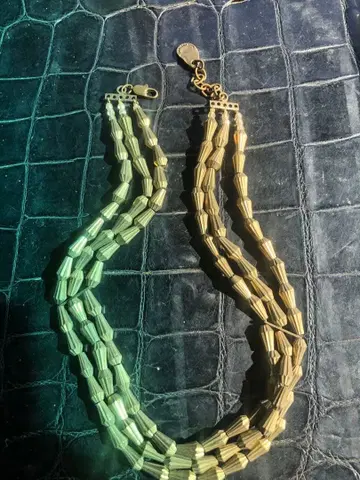 ORNER 올네 진열 3연 골드 목걸이 프랑스제