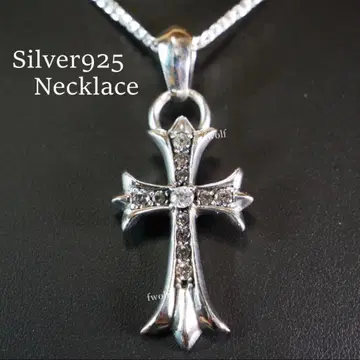실버 925 크로스 탑 남성용 순은 지르코니아 CZ