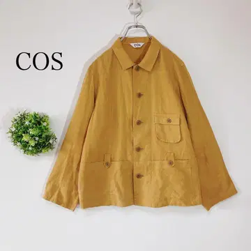 [ COS ] 린넨 자켓 얇은 소재 긴팔 내추럴 머스타드