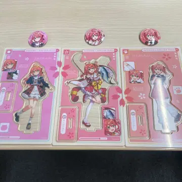 사쿠라미코 스시로 콜라보 아크릴 스탠드 3종 컴플리트 세트 + 덤