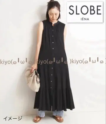 슬로브 이에나 슬리브리스 플레어 원피스 페티코트 포함 M 그레이