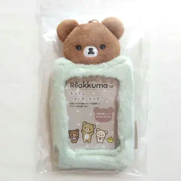 갈색 곰 푹신푹신 사진 키링 트레이딩 카드 케이스 리락쿠마