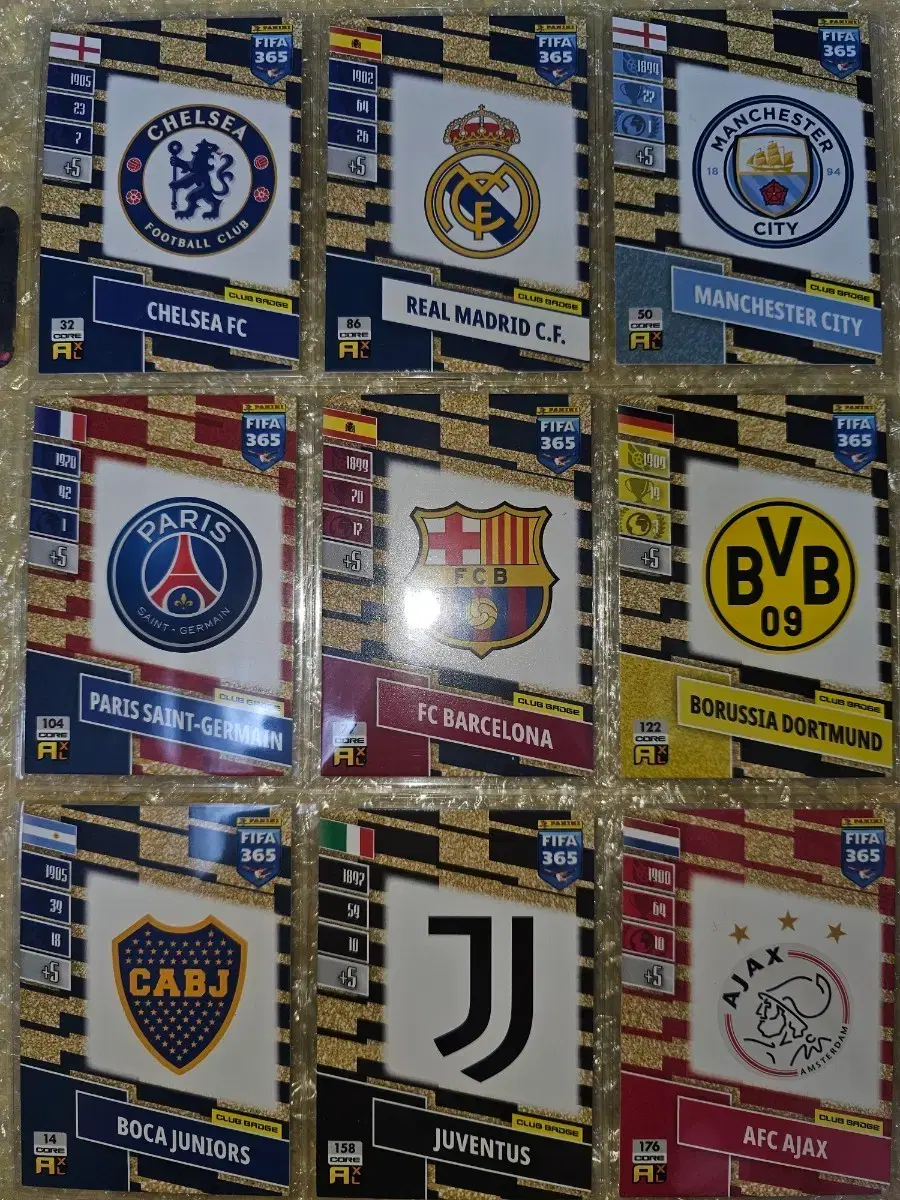 스포츠 축구 클럽 카드 (첼시/레알/PSG/맨시티/바르샤)
