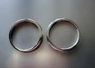 CZ925 실버 다이아몬드풍 반지 2개 세트