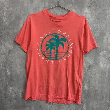 새상품급 Hanes 헤인즈 빈티지 90s 살몬 핑크 T셔츠 M