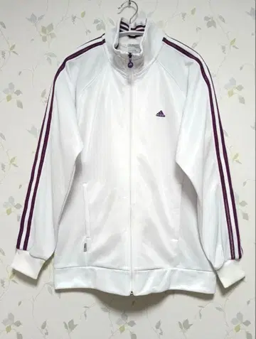새상품급 adidas 트랙 자켓 LL 화이트 x 퍼플