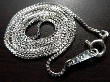 새상품 실버 925 베네치안 체인 목걸이 각인 약 0.9mm 40cm