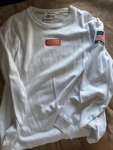 DICKIES 화이트 긴팔 티셔츠 M