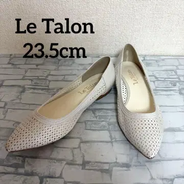 [새상품급] Le Talon 스틸레토 펌프스 23.5 화이트 펀칭 화이트