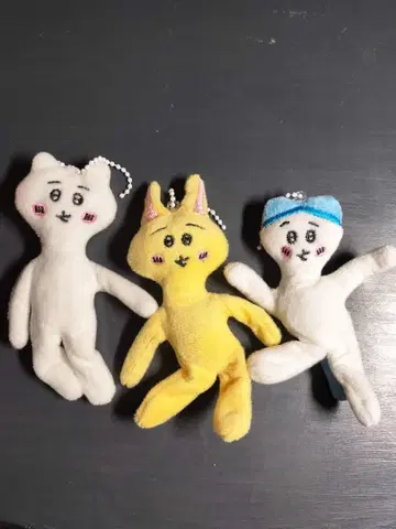 치이카와(먼작귀)가 아닌 못생기고 귀여운 봉제 인형 키링 3개 묶음