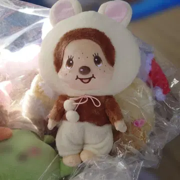 Monchhichi 봉제 인형 토끼 귀 포함