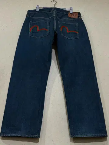 EVISU x SQUARE 에비수 갈매기 자수 데님 팬츠 인디고 36