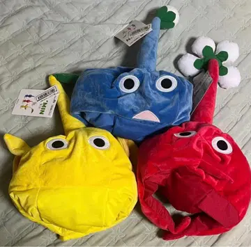 피크민 코스튬 모자 3개 세트