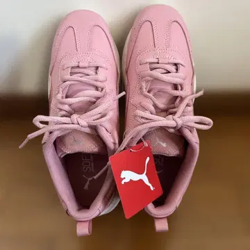 PUMA 스니커즈 핑크 25.0 CM 천연 가죽 어퍼 미사용 새상품