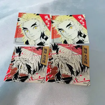 귀멸의 칼날 스퀘어 스티커 렌고쿠 쿄쥬로