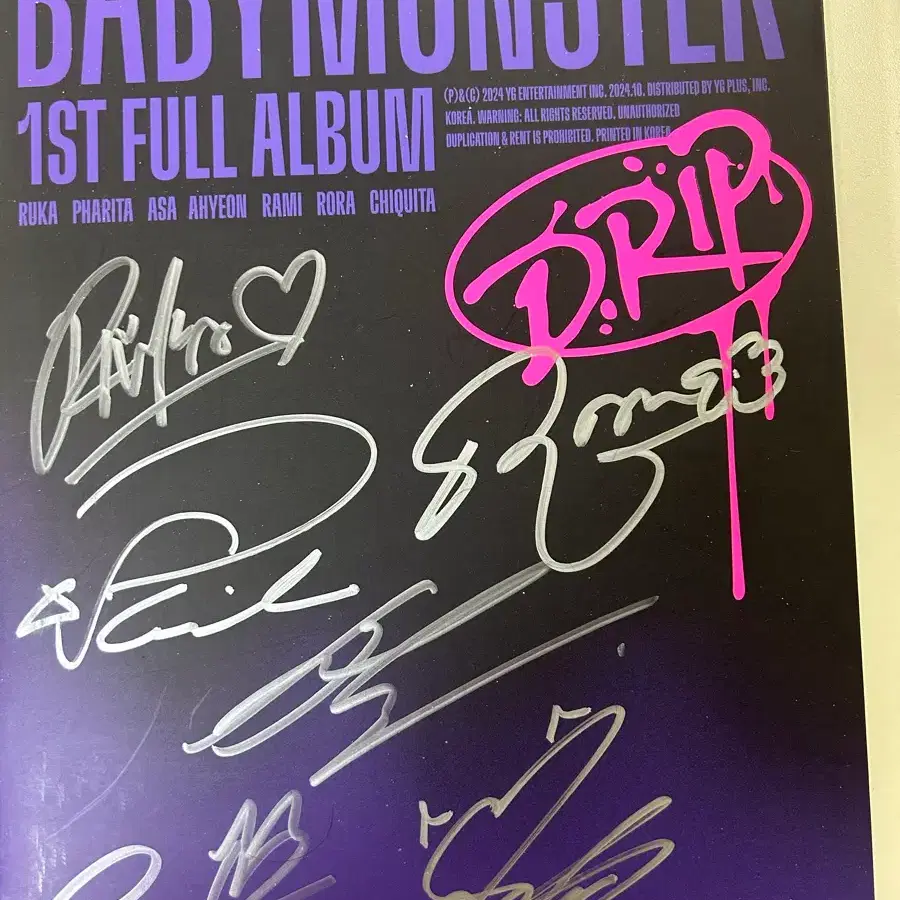 babymonster サイン　色紙 BabyMonster 