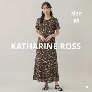 KATHARINE ROSS 셋업 반팔 블라우스 롱 스커트 꽃무늬