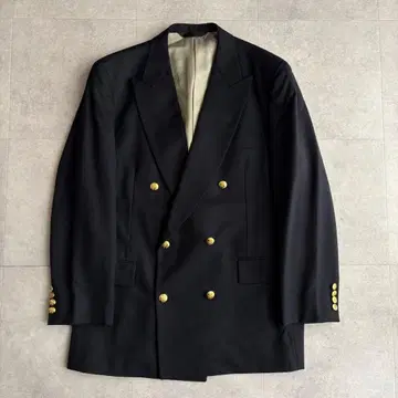 80s Paul Stuart 테일러드 자켓 골드 버튼 블랙